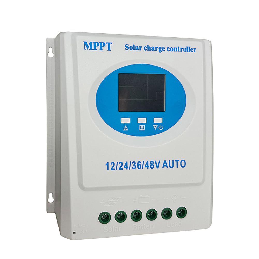 Controlador de carga solar MPPT 150A 12V 24V 36V 48V Controlador de carga de adaptación automática con Blacklight LCD Regulador inteligente para la batería de litio de plomo Dual (100A)