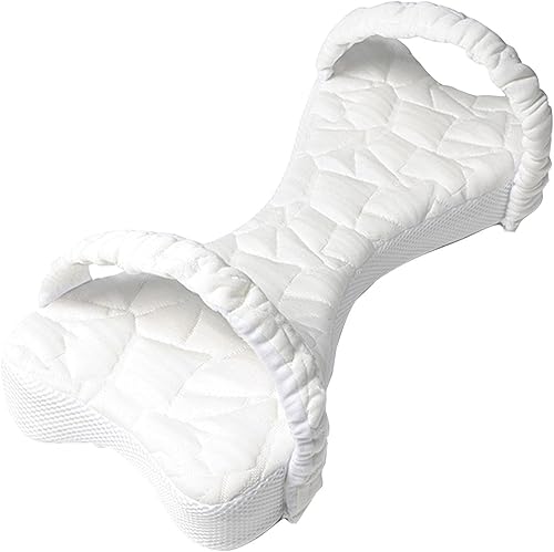 Williamly Almohada de rodilla para dormir de lado almohada de pierna para dormir almohada de espuma viscoelástica para alivio de la ciática espalda