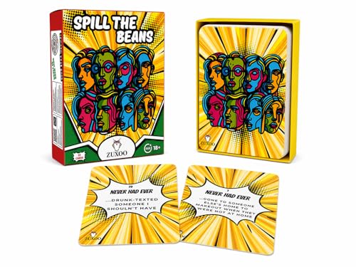 Image of Spill the Beans Adult Card Game | Fun Party & Icebreaker Conversation Game for Friends & Couples | for Birthdays & House Parties | 2-8 Players | 18+