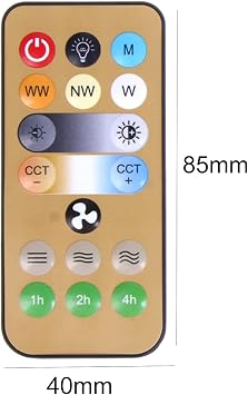 Adjustable Brightness Ceiling Fan Light Remote Control With Timing and Speed Settings For Home Bedroom E27