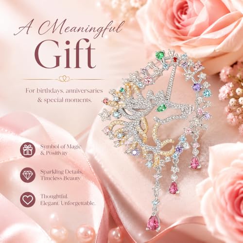 Image of 18K Gold-Plated Animal Brooch for Women Zirconia Pin Birthday Holiday Gift for Girlfriend Mother Wife