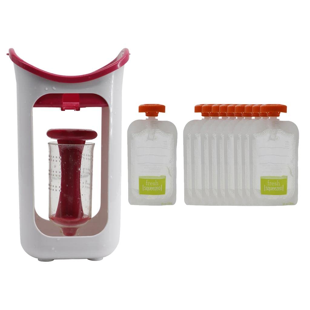 Tongina Station + Organizor Storage Pouch Container Set, Fruit Puree Making & Packing Machine for Outdoor