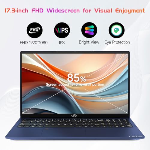 nimo 17.3" IPS FHD-Laptop-Computer for Student Business and Home Use, Intel 6 Cores i3-1215U - Image 4