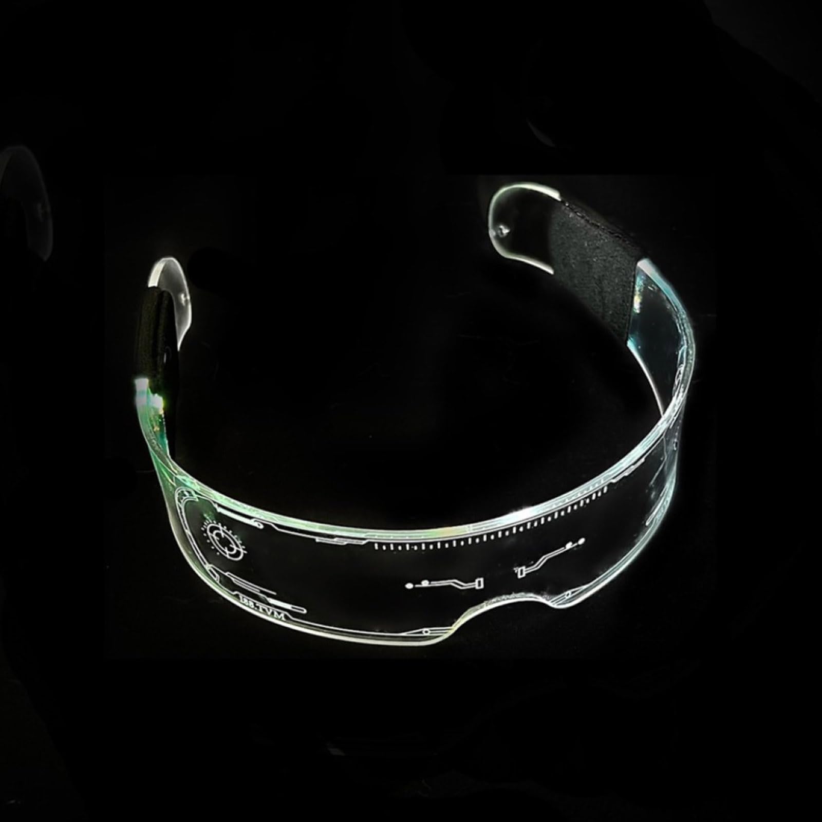 Okulary Led Dwustronne śWiatłO 7 KoloróW Okulary Cyberpunkowe śWiecąCe Okulary Na Koncert Imprezowy