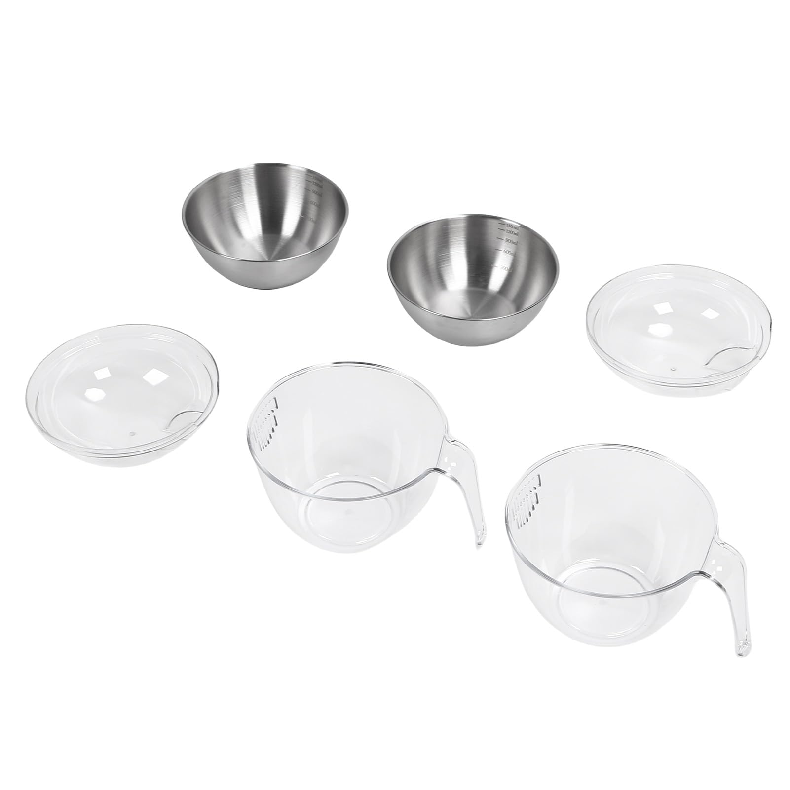 Set di Insalatiere Ghiacciate con Coperchio per Insalate e Verdure Fresche Refrigerate in Acciaio Inossidabile e Materiali PC 2 Pezzi