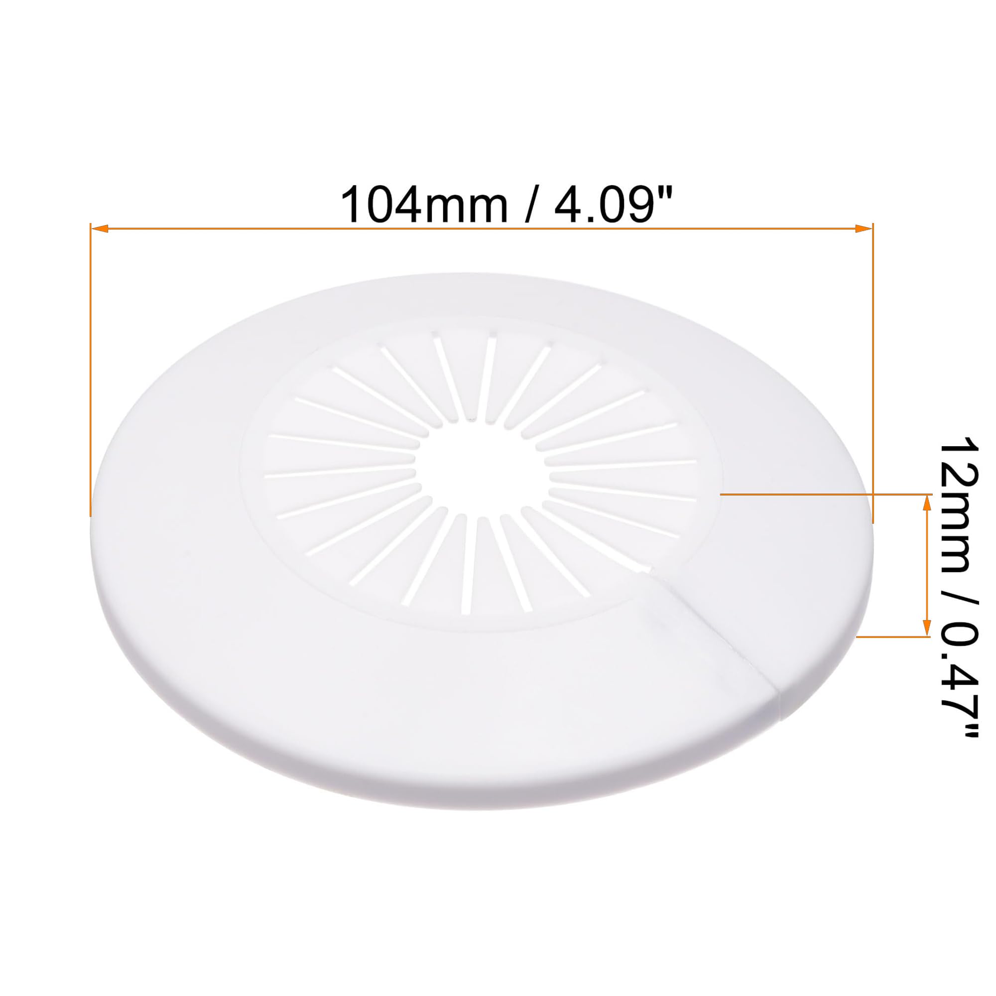 TOP-VIGOR 8pcs 30mm-50mm Pipe Cover Decoration, PP Plastic Escutcheon Pipe Collar for Water Pipe Drain Line - Image 2
