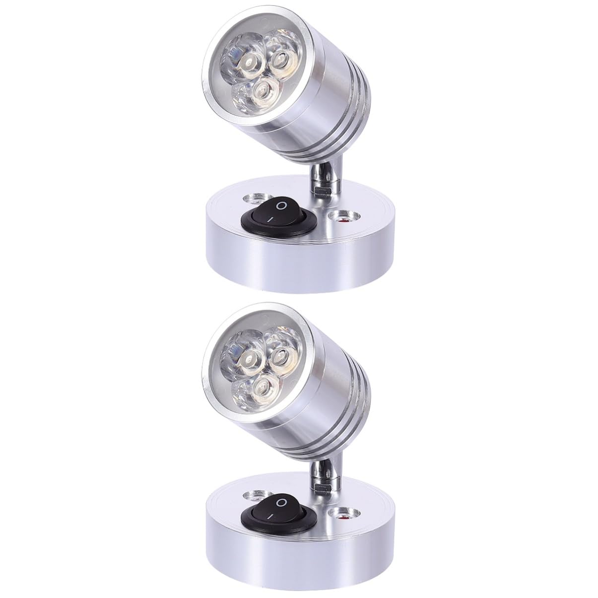 GRIRIW 2 Pcs Flexible Rv Boat Led Light Yacht Wall Light Aluminum Suction Lamp
