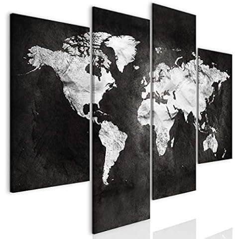 decomonkey Cuadro Lienzo Mapa del mundo 126x98 cm 4 piezas Cover