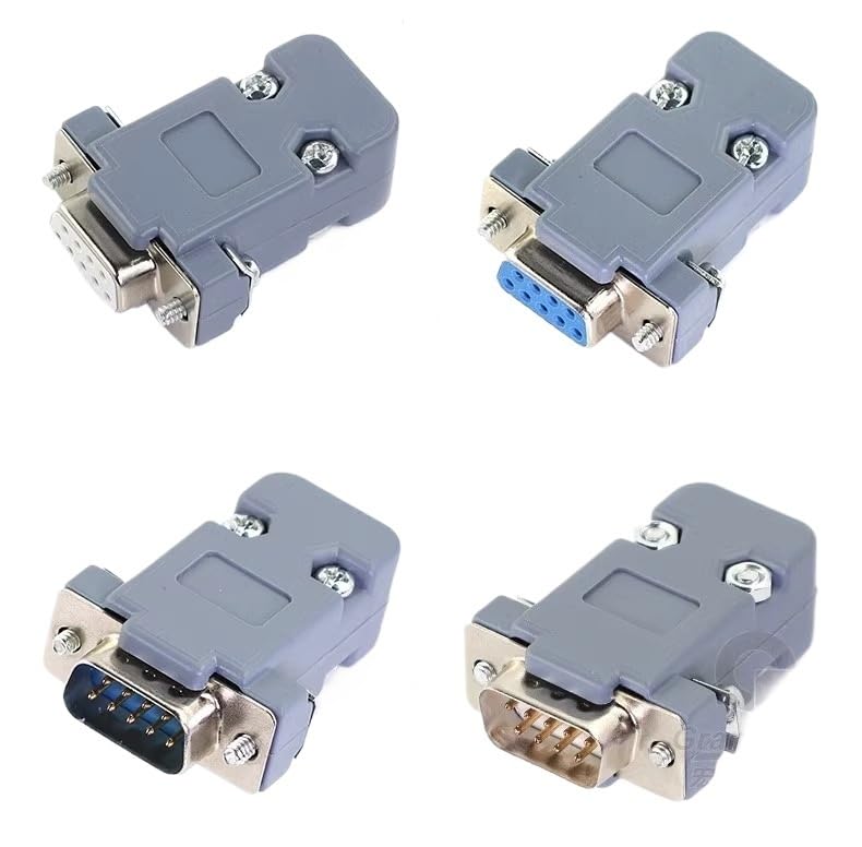 10PCS DB9 Adapter Connector Core RS232 Serial COM Plug Connectors Ho/*le/pin DB15 Female Male Port Socket D Sub DP9 Plastic Case(DB15 Male Golden8)