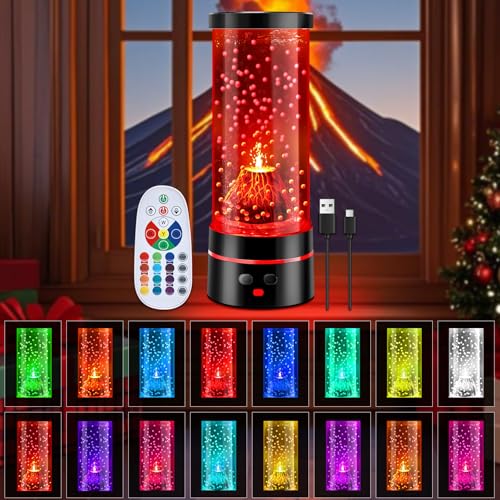 SENCU 17 Colors Funny Gifts Volcano Lamp with Remote: 11.5