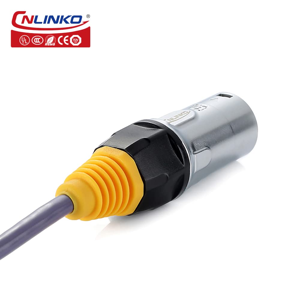CNLINKO Connettore impermeabile YT-RJ45, IP65 Connettore circolare, Alloggiamento senza interferenze, Connettore a scatto per reti industriali
