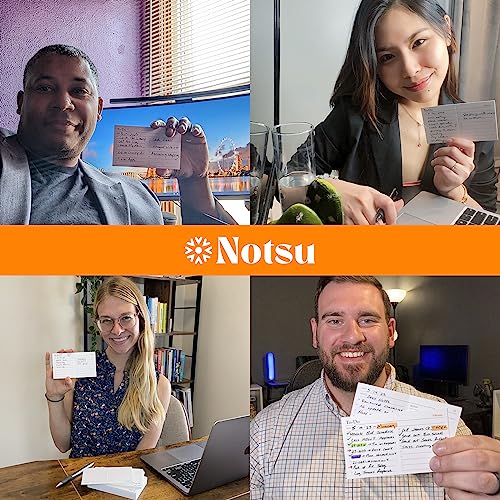Notsu Cartões de notas para fazer na lista, 50 quilates | Cartões de índice de produtividade dobráve