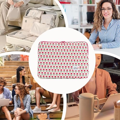 Funda para computadora portátil contra arañazos: protector floral de 14 pulgadas 4