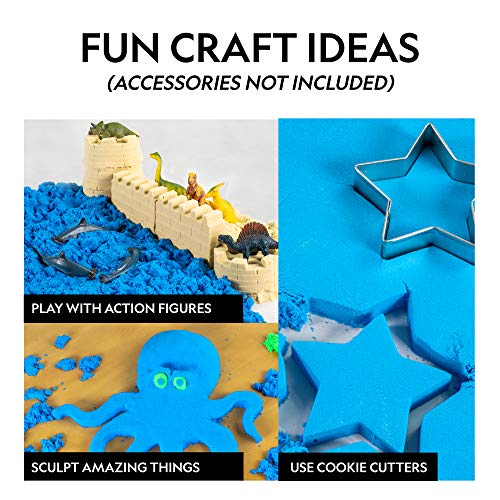 Blue Marble NGSANDPACK National Geographic 6 Lb. Play Sand Combo Pack - 2 Lbs. Each Of Blue, Purple And Natural Sand With Castle Molds - A Fun No Mess Sensory Activity, Kids Fake Sand Play Set thumb #7