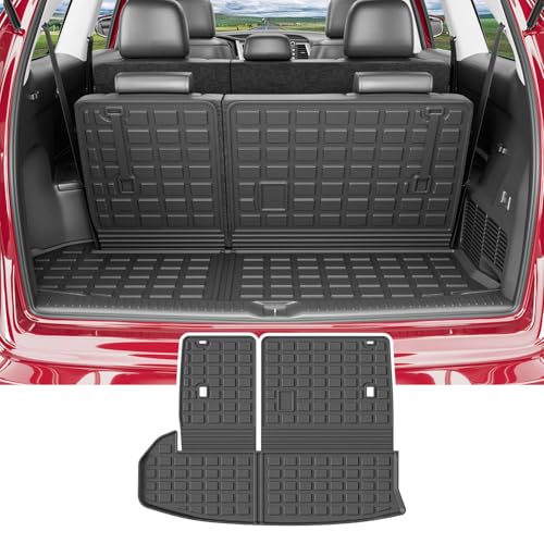 Xipoo Cargo Mat Compatible with 2014-2019 Toyota Highlander Trunk Mat Backrest Trunk Liner Cargo...