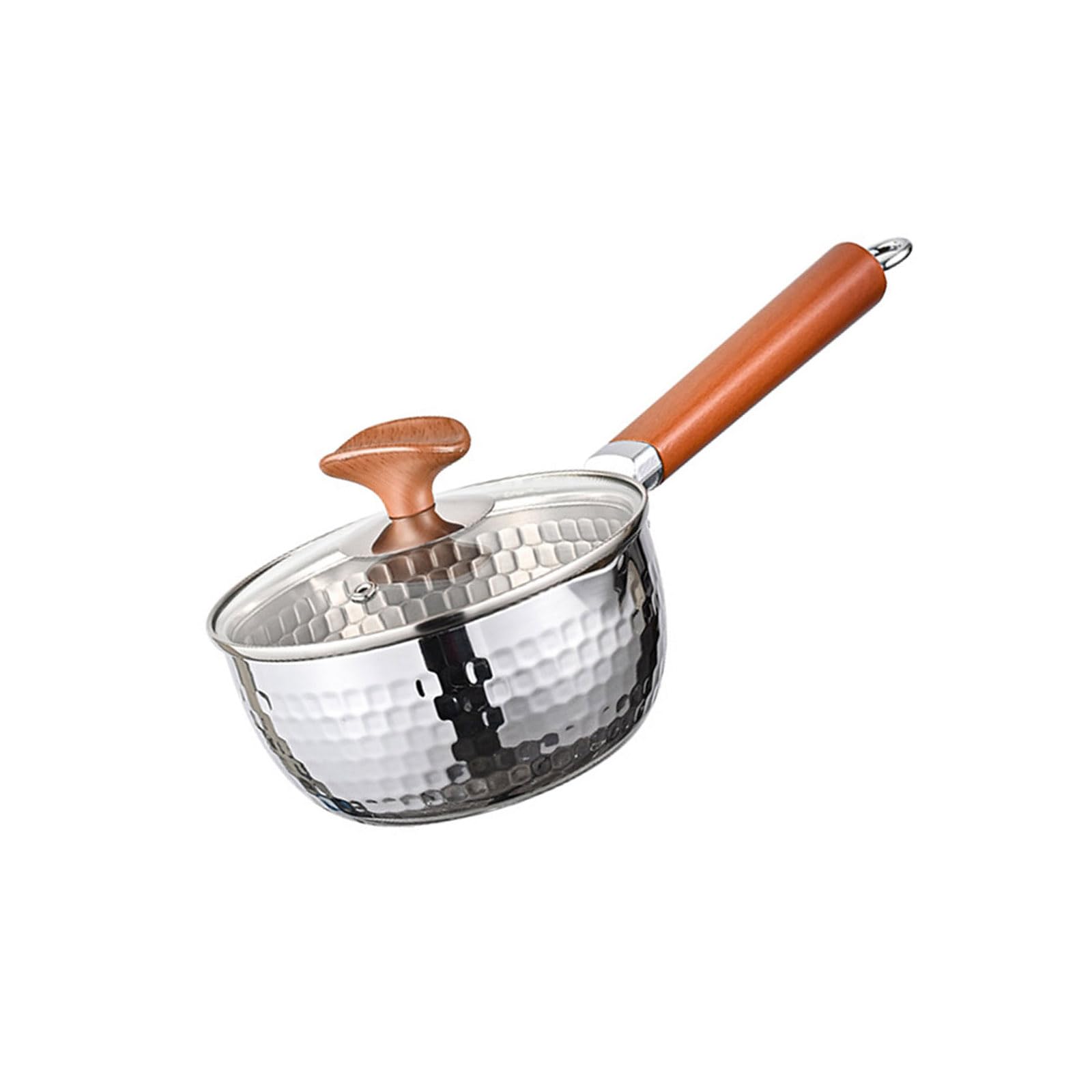 Zxfdsfdbnm Saving 430 Stainless Steel Milk Pan with Thick Base Cookware Pots Suitable for Lower Electricity Usage in Homes Wooden Handle Soup Container
