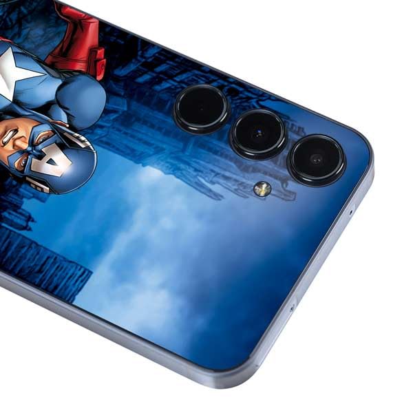 Skinit Decal Phone Skin Compatible with Galaxy A36 5G - Officially Licensed Marvel Captain America Portrait Design