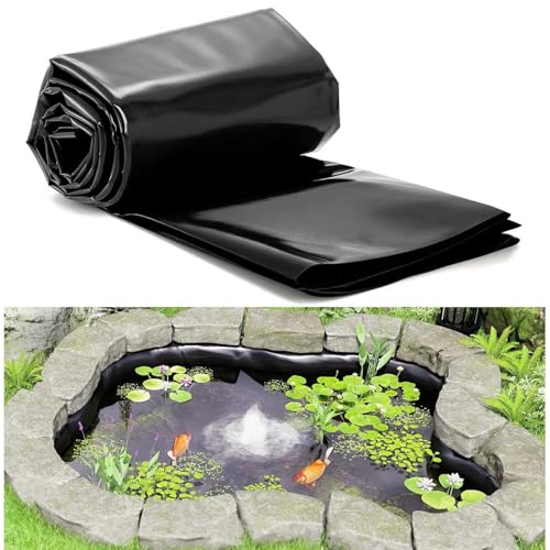 Bâche de bassin contre les fuites d'eau membrane noire robuste pour bassin à koï