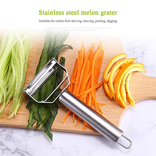 Vegetable Peeler，Szyikuer Stainless Steel 2 In 1 Julienne Vegetable Peeler Perfect For Carrot Potato Melon Gadget Vegetable Fruit #TOP3