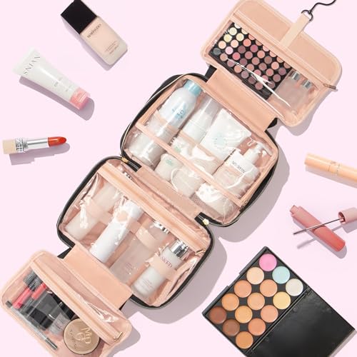 Gifts for Women - Initial Toiletry Bag & Makeup Bag Hanging Travel Organizer Bag Cosmetic Bag with Embroidery Letter Personalized Birthday Christmas Gift for Mom Sister Teacher Her Wife Friend Auntie - Image 4