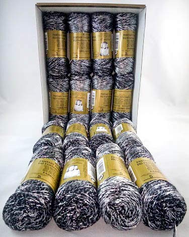 MORILLAS Pack de 16 Zéphalines Fil Fantaisie pour Tricoter au Crochet ou au Tricot avec une Finition Élégante (N5, Ampoule Noire)