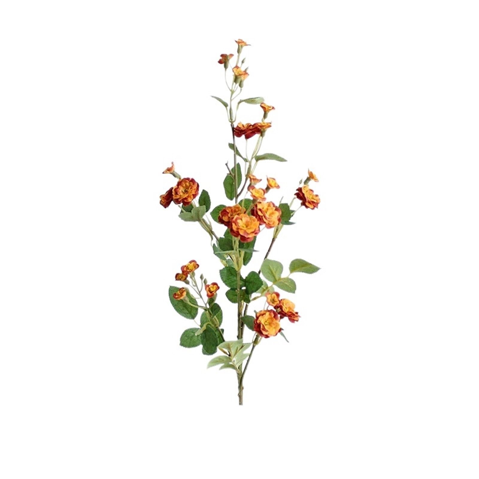 FonHNDG Artificial Flower Branches 5 Pcs 75CM Artificial Flower Small Rose Indoor Dry Wedding Decoration(Color6)