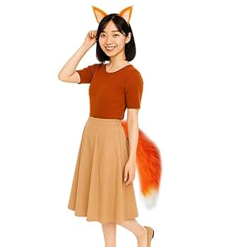 Amazon.co.jp: [Schicksal.] コスプレ小物 きつね尻尾 狐しっぽ