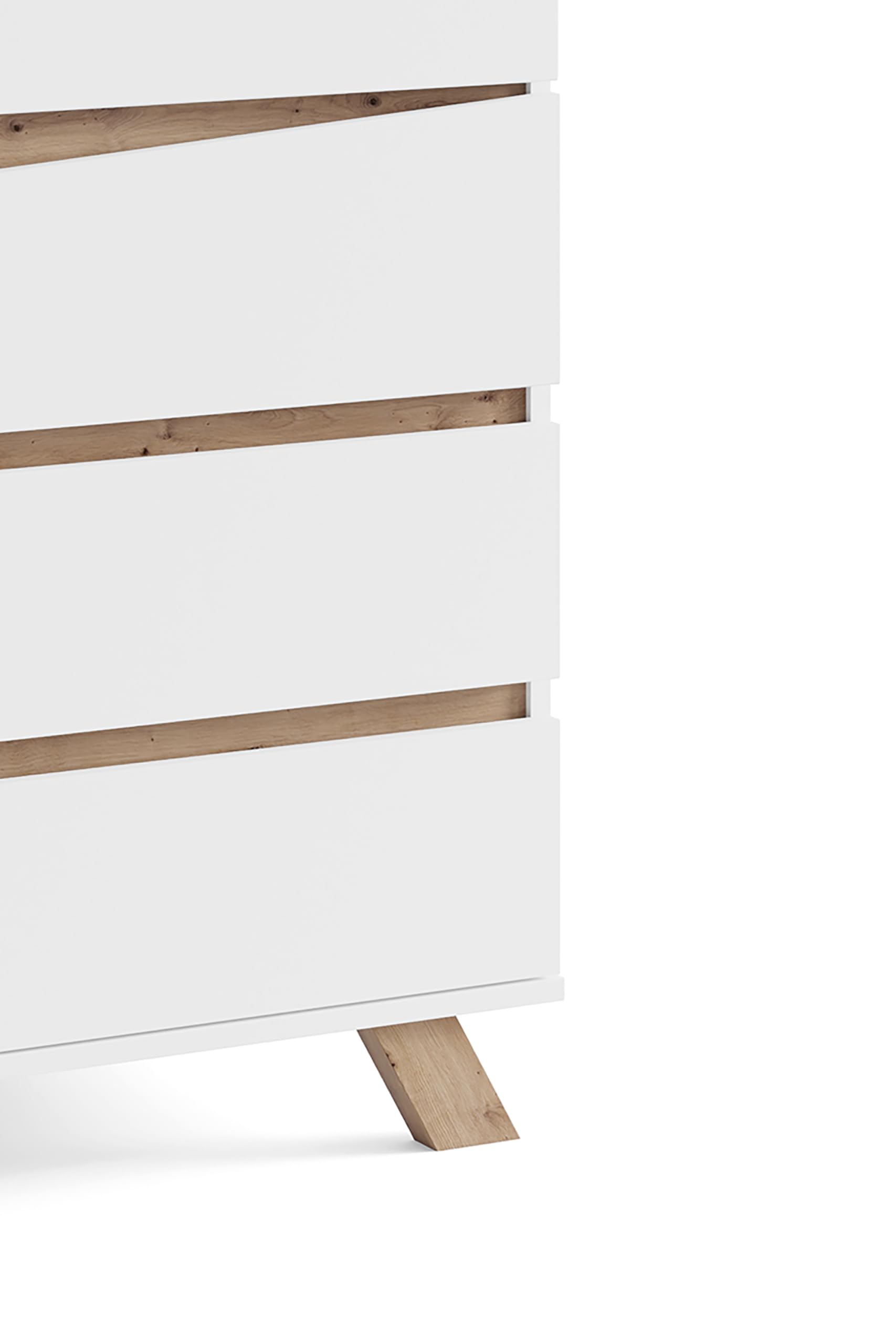 byLIVING Valentin Secrétaire en Bois Blanc 120 x 127 x 38 cm
