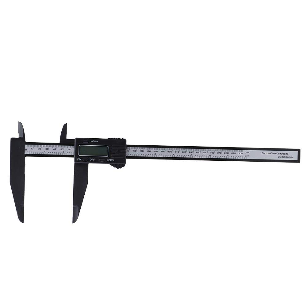 Pied à coulisse électronique numérique, pied à coulisse pour règle numérique 150mm/300mm en carbone avec outil de mesure à longue mâchoire pour écoles, menuiserie, fermes ou maisons(300MM)