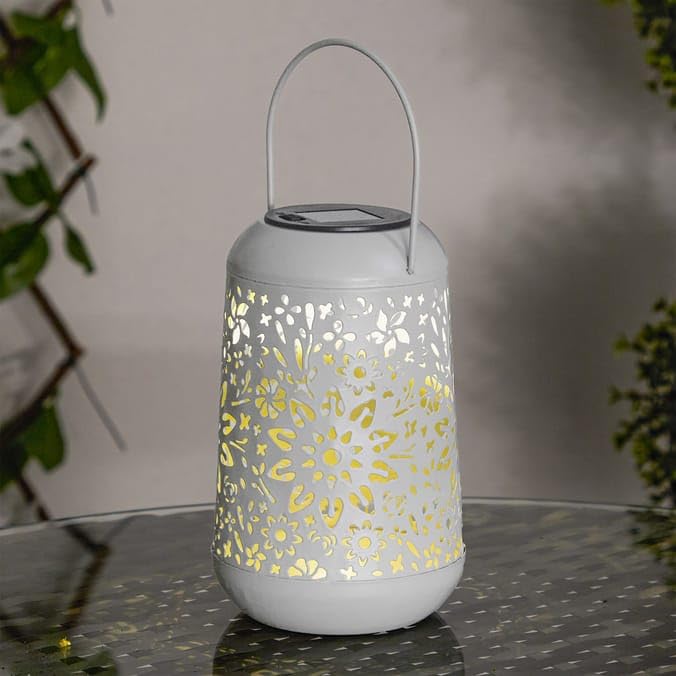 Lanterne solaire d'extérieur automatique et étanche avec éclairage LED effet vacillant