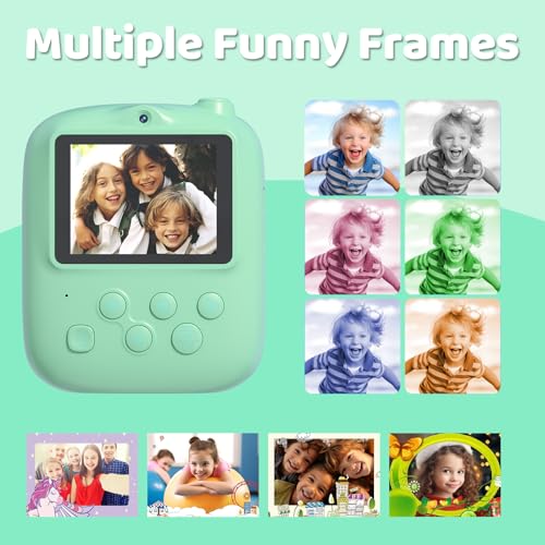 Image of Kids Instant Print Camera 2025, 32GB Memory, Dual Lens with 2.4-Inch Screen and 1080p HD, Nice Gift for Boys and Girls Ages 4-13, Ideal for Toddlers and Teenagers