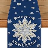 Morbuy Camino de Mesa Moderno, Lavable Table Runner,Caminos de Mesa Lino Vintage para Comedor Picnics Decoración de Fiesta y Cocina (Patrón de Vela 10,33x275cm)