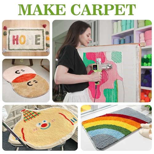 Image of Rug Tufting Gun with Carpet Trimmer Kit,Tufting Gun Starter Kit Professional Tufting Rug Making Machine,2 in 1 Cut Pile Loop Pile Tufting Gun Kits for Beginners and Amateur
