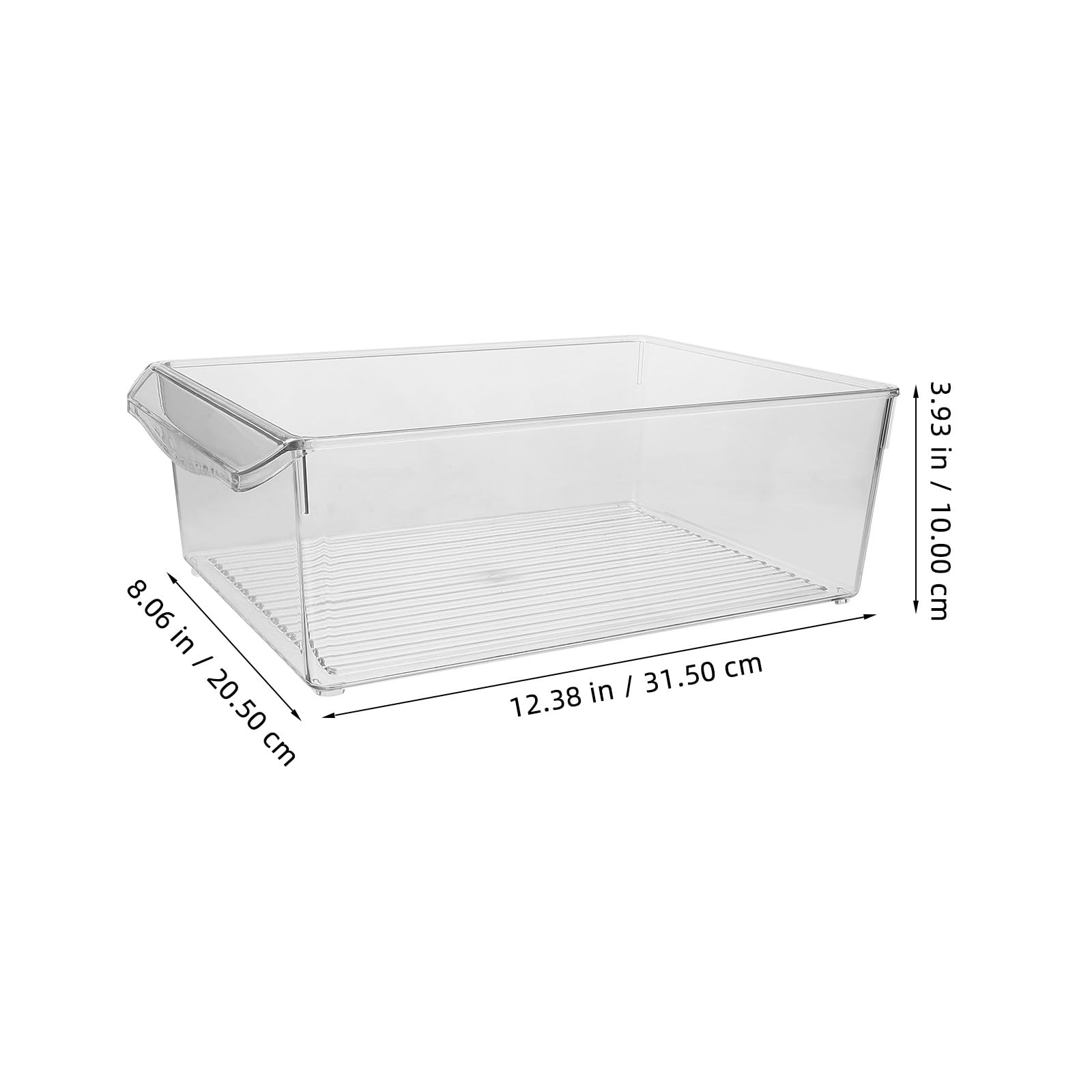 Lurrose Contenitore Frigorifero Trasparente Impilabile, Scatola la Conservazione della Frutta e Birra, Organizer Multifunzionale per Cucina e Congelatore, Cassetto a Strati