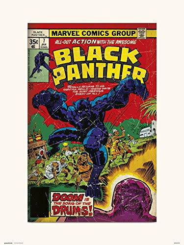 Grupo Erik Lámina Decorativa Black Panther 7, Marvel, Papel, 30 x 40 cm