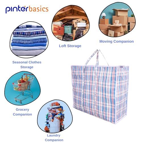 Heavy Duty Reusable Clothes Storage | Assorted Colours Storage Bags for Moving, Clothes & Travel | Extra Large Jumbo Laundry Bags with Zips | Reusable Clothes Organiser (Basic Jumbo Size, 2, count) - Image 4