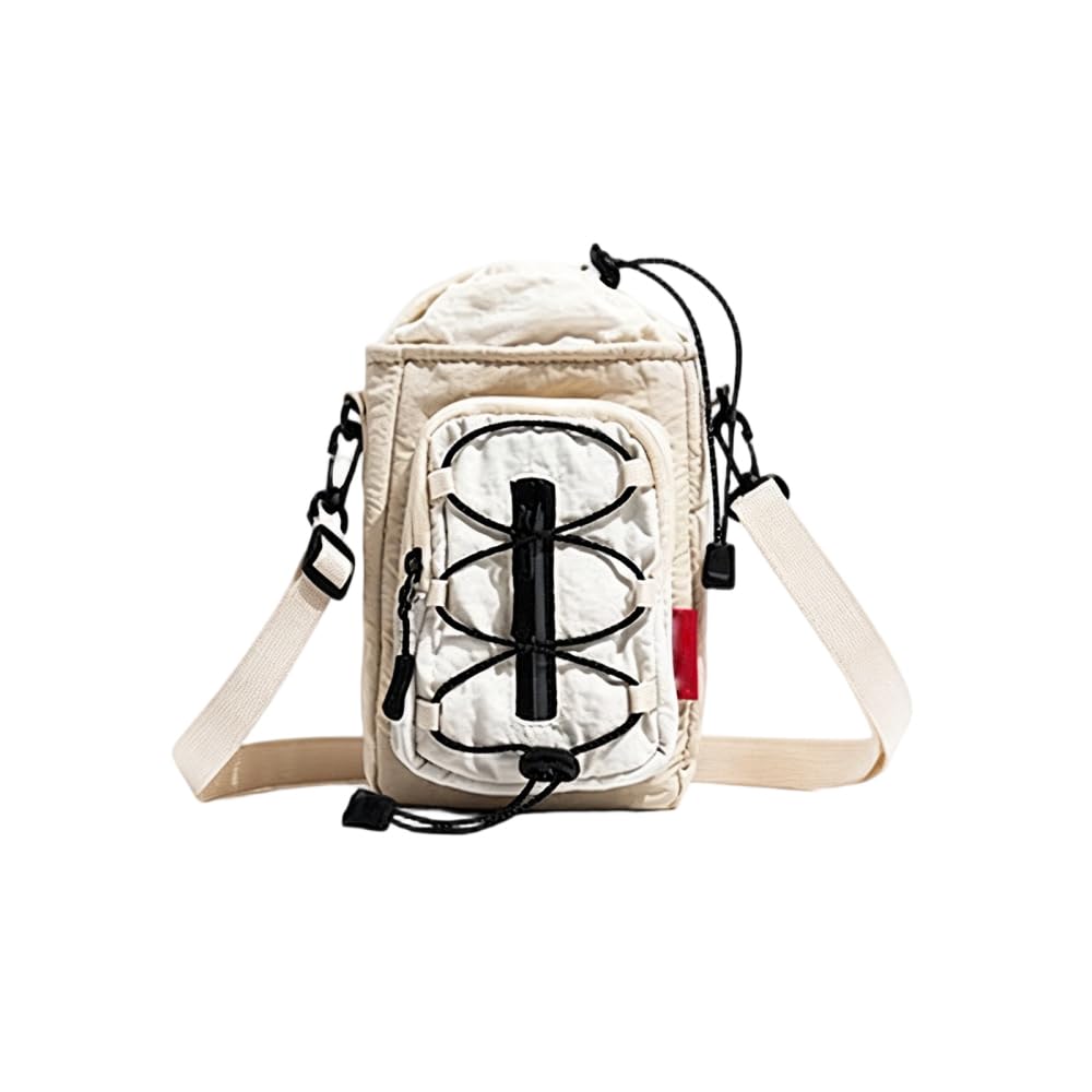 BDKMMS Water Bottle Carrier Bag, Waterproof Multi-Pocket Bottle Sling Holder Bag Adjustable Crossbody Bottles Pouch for Outdoor Hiking, Cycling, Walking, Travel