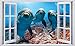 Delfine Meer Delfin Wandtattoo Wandsticker Wandaufkleber F0683 Größe 70 cm x 110 cm