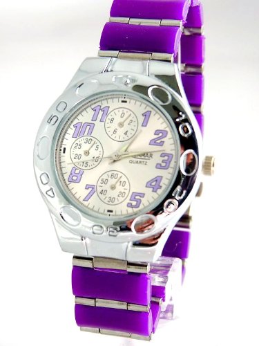 Preisvergleich Produktbild K161 / DAMEN Sport Uhr Herrenuhr LILA Chrono