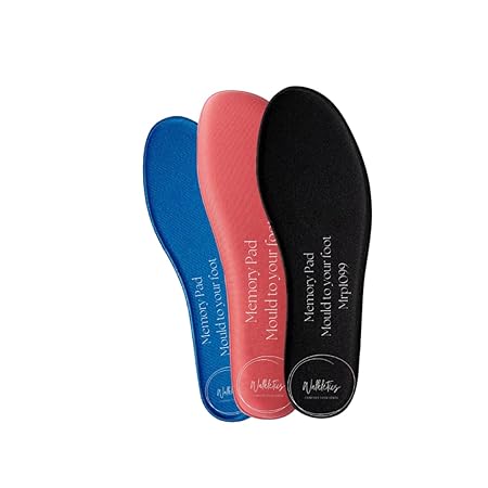 Walkletics Insole For Men Memory foam pad with extra soft cushioning -Makes shoes Super Soft & Comfortable Memory Foam Insoles Shoes Cushion (6, Black)