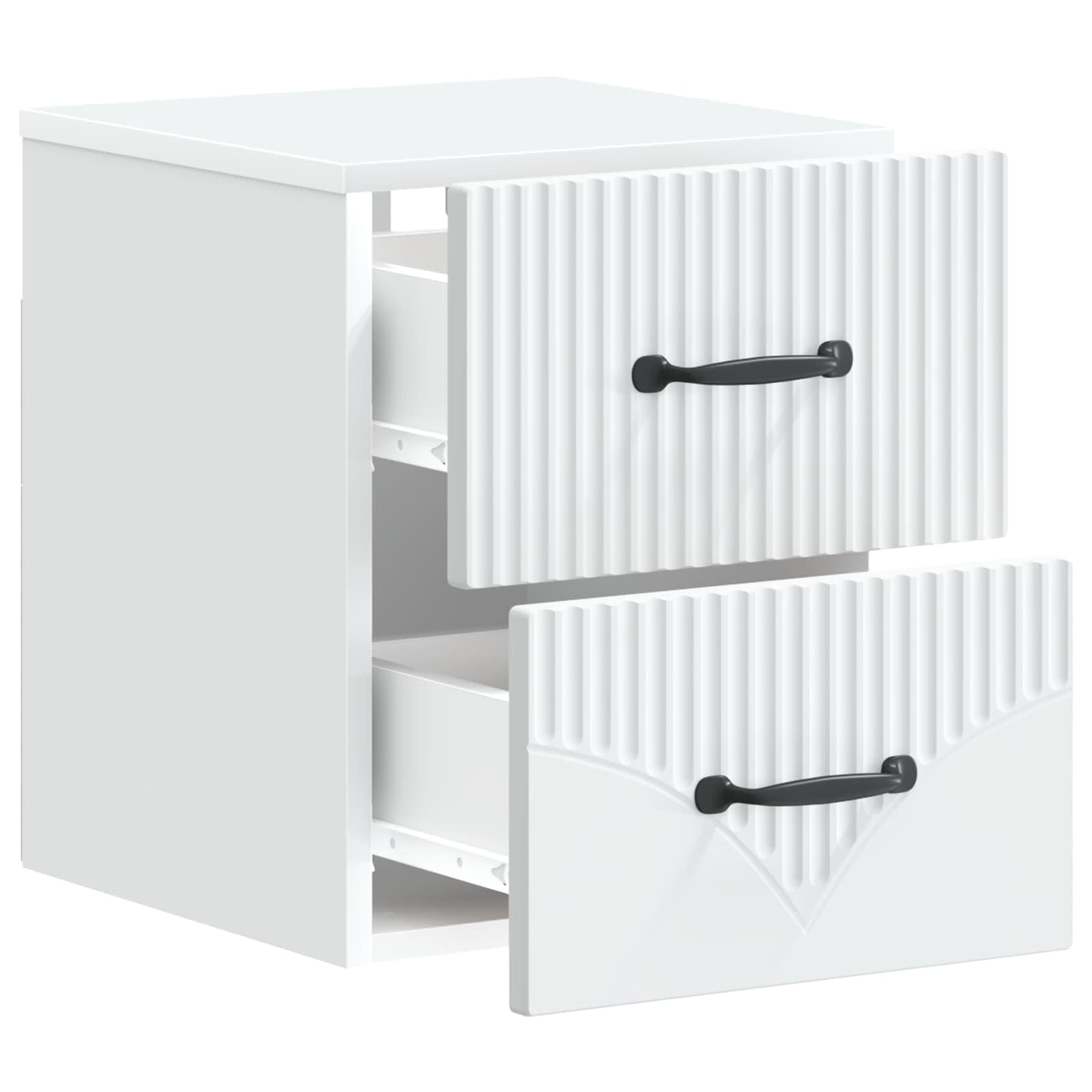 Mueble de noche blanco 34,5 x 33 x 40 cm con 2 cajones
