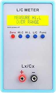 Medidor de capacitancia, Medidor de capacitancia e inductancia portátil Medidor de capacitancia e inductancia con puente digital Medidor de capacitancia e inductancia con pantalla LCD amarilla,Compon