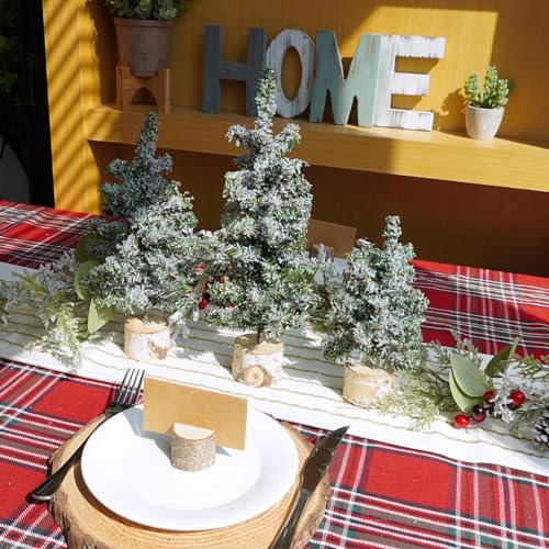 Winlynsetof3minisnowyartificialcanadianpinetreeswithwoodbasessmalltabletopchristmastreesforrusticfarmhousechristmaswinterholidayseasonaltablecenterpiecedeskdecoration  Urban Country Home Decor Winlyn set of 3 mini snowy artificial canadian pine trees with wood bases small tabletop christmas trees for rustic farmhouse christmas winter holiday seasonal table centerpiece desk decoration  urban country home decor