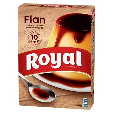 Polvo para natillas Royal Flan con Azúcar y Caramelo Líquido, 10 Raciones Cover