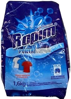 Sabão Em pó Lava Roupas Ropim Power Action Lavagem Perfeita 1600g Com 2 Unidades Limpeza Profunda