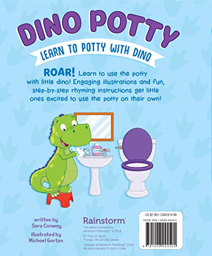 Rainstorm Rainstorm Publishing Dino Potty: Learn To Potty With Dino - Easy-To-Follow Step-By-Step Board Book, Make Potty Training Exciting And Fun! Encouraged For Children Ages 2 And Up thumb #1