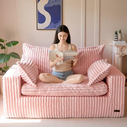 Image of MAXYOYO Boneless Couch, 59-Inch Couch in a Box, Deep Loveseat