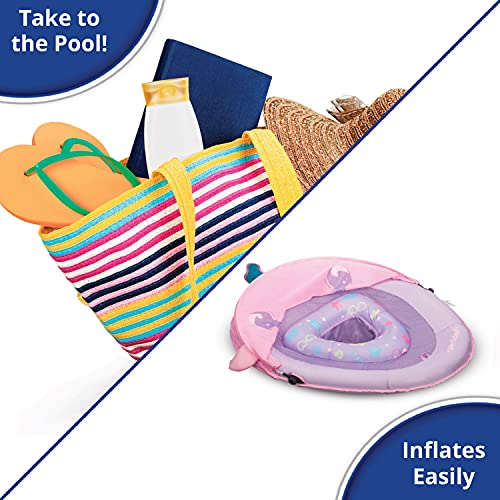 image for SwimSchool Baby Pool Float with Adjustable Canopy - 6-24 Months - Incl