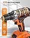 Cordless Drill Set, KELNOW 21V PowerDrill with Power Pack and Charger, 3/8-Inch Keyless Chuck ElectricDrill, 25+1 Position, 2 Speed, 27pcs Drilldriver Bits Tool Drills for DIY Projects