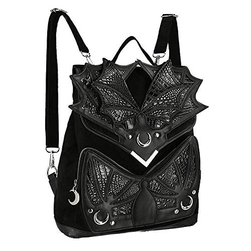 Restyle - Black Phantom Gothic Backpack with a dragon wings